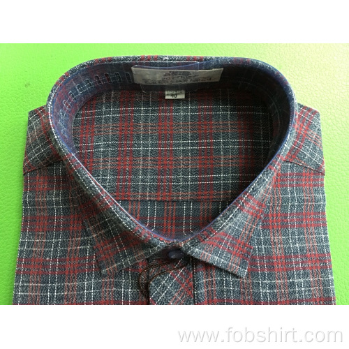 Yarn Dyed Business Shirt Long Sleeve Cotton Check Shirt Factory